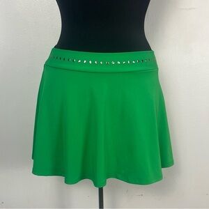 Robin Piccone green metal detailing swim/coverup skirt size medium